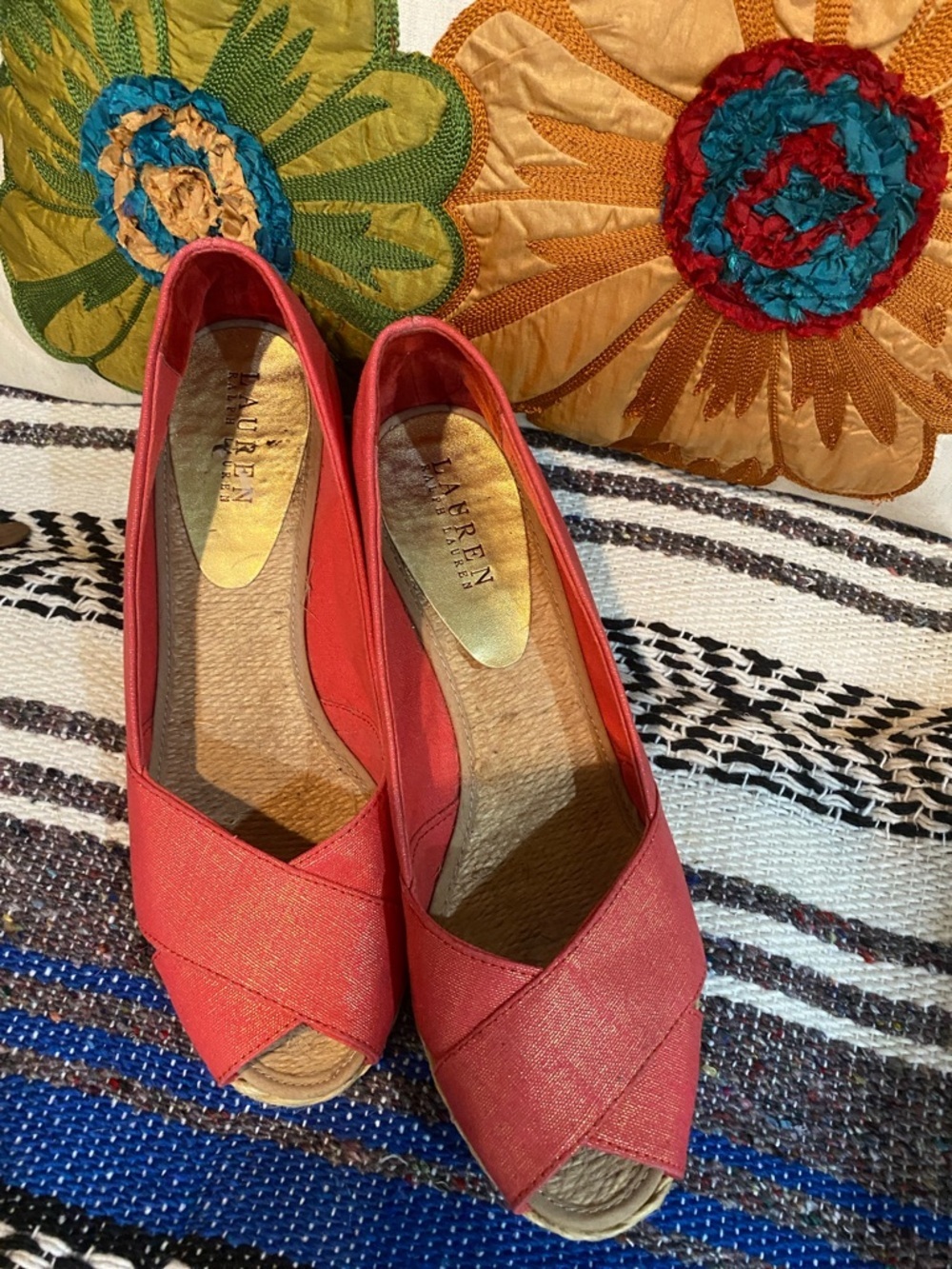 Ralph Lauren Cecilia espadrille wedges 9B